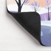 Eine Wasserfarbenlandschaft, Bäume und Himmelsmusc Mousepad (Ecke)