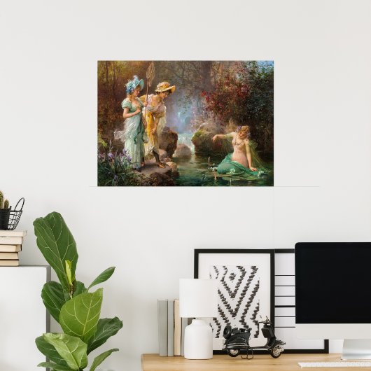 Eine Wasseridylle von Hans Zatzka - Poster (Heimbüro)