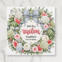 Eine Wassermelone Florale Erstgeburtstagsfeier 