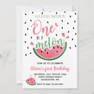 Eine Wassermelone Geburtstagseinladung Einladung