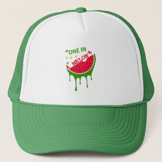 Eine Wassermelone im Melon Truckerkappe (Vorderseite)