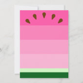 Eine Wassermelone in einem Melon zum Geburtstag Einladung (Rückseite)