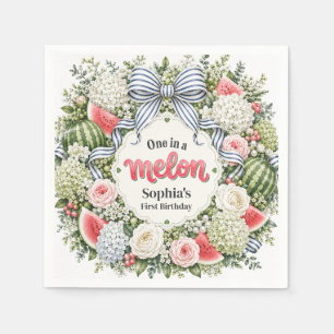 Eine Wassermelone unter vielen - Wassermelonen-Blu Serviette