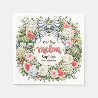 Eine Wassermelone unter vielen - Wassermelonen-Blu Serviette