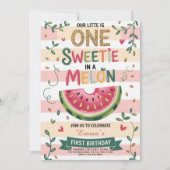 Eine Wassermelone zum ersten Geburtstag Einladung (Vorderseite)