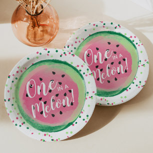 Eine Wassermelonen-Party Pappteller