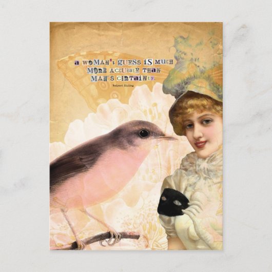Eine weibliche Schätzung Postkarte (Vorderseite)