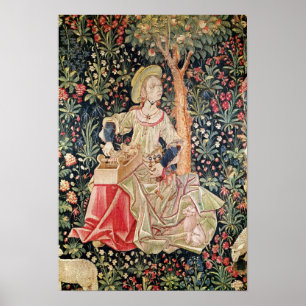 Eine weibliche Spinning Poster