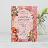 Eine weiche 2024-Farbe der Peach Fuzz Blume Einladung (Stehend Vorderseite)