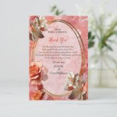 Eine weiche 2024-Farbe der Peach Fuzz Blume RSVP Karte (Stehend Vorderseite)