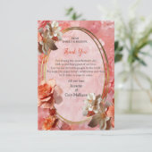 Eine weiche 2024-Farbe der Peach Fuzz Blume RSVP Karte (Stehend Vorderseite)