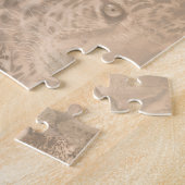 Eine weiche Farbe wiederholt das Muster vieler Leo Puzzle (Seite)