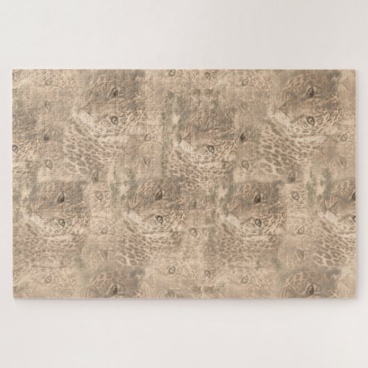 Eine weiche Farbe wiederholt das Muster vieler Leo Puzzle (Horizontal)