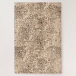 Eine weiche Farbe wiederholt das Muster vieler Leo Puzzle