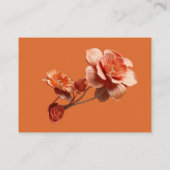 Eine weiche, rosa Farbe namens Peach Fuzz Blume Begleitkarte (Rückseite)