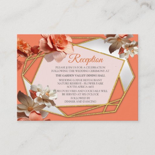 Eine weiche, rosa Farbe namens Peach Fuzz Blume Begleitkarte (Vorderseite)