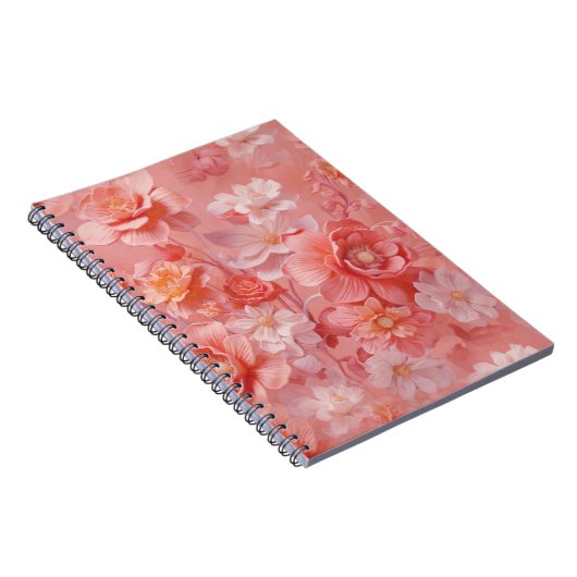 Eine weiche, rosa-orange Farbe namens Peach Fuzz Notizblock (Rechte Seite)