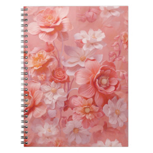 Eine weiche, rosa-orange Farbe namens Peach Fuzz Notizblock