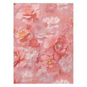 Eine weiche, rosa-orange Farbe namens Peach Fuzz Tischdecke