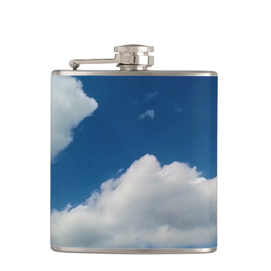 Eine Weichheit den Wolken Flachmann (Vorderseite)
