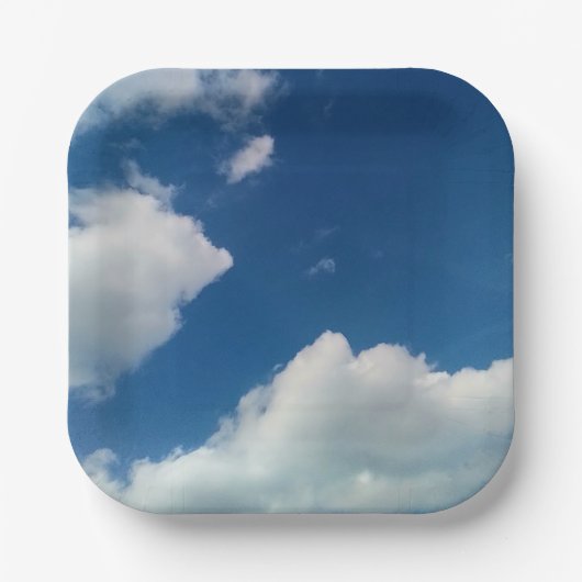 Eine Weichheit den Wolken Pappteller (Vorderseite)