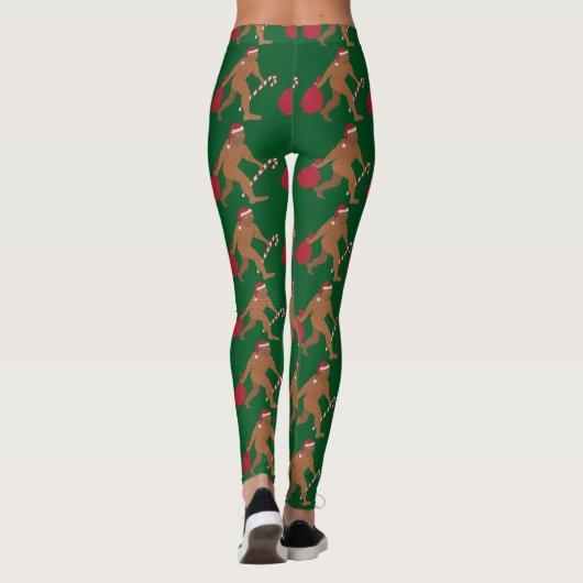 Eine Weihnachtensankt Squatch Squatchy Leggings (Rückseite)