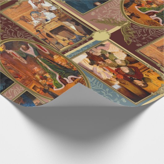 Eine Weihnachts-Carol-Geschenkpackung Geschenkpapier (Ecke)