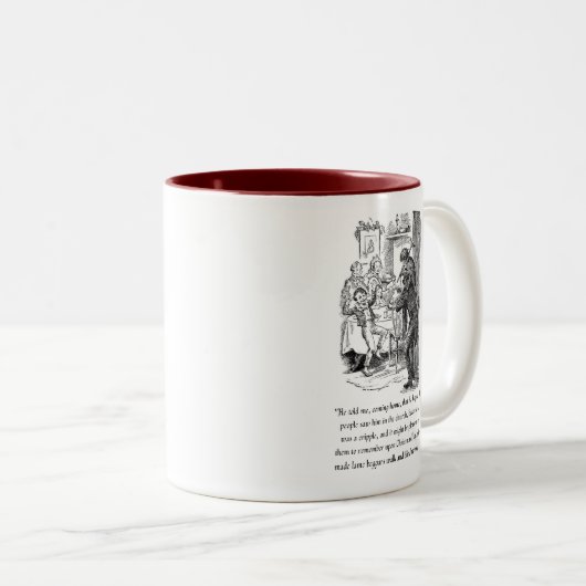 Eine Weihnachts-Carol-Tasse Zweifarbige Tasse (VorderseiteRechts)
