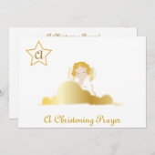 Eine Weihnachts-Gebete Monogramm-Einladung - Krust Einladung (Vorne/Hinten)