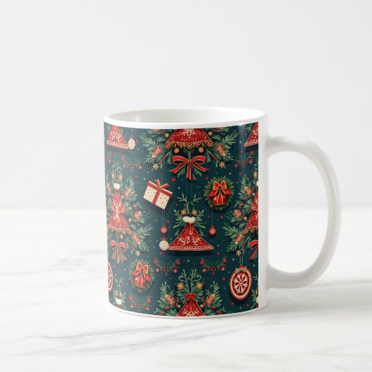 eine Weihnachtsbaum-Tasse Kaffeetasse (Rechts)