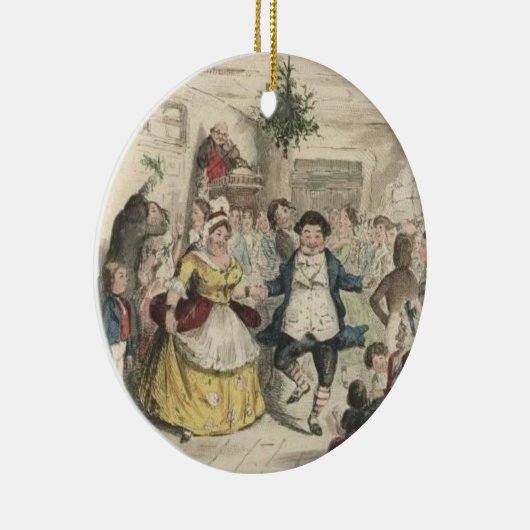 Eine Weihnachtscarol-Verzierung Keramik Ornament (Rechts)