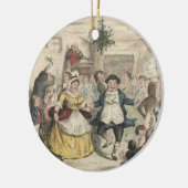Eine Weihnachtscarol-Verzierung Keramik Ornament (Links)