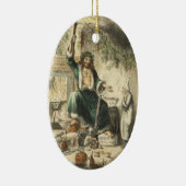 Eine Weihnachtscarol-Verzierung Keramik Ornament (Rechts)
