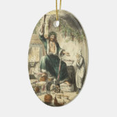 Eine Weihnachtscarol-Verzierung Keramik Ornament (Links)