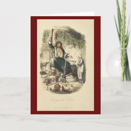 Eine Weihnachtscarol-Weihnachtskarte Feiertagskarte (Vorderseite)