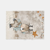 Eine Weihnachtsdecke sucht nach einem Baby zum Ver Fleecedecke (Vorderseite (Horizontal))