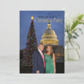 Eine Weihnachtseinladung von Donald und Melania Einladung (Stehend Vorderseite)