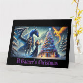 Eine Weihnachtsfantasie eines Gamers Karte (Gelbe Blume)