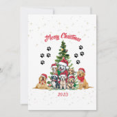 Eine Weihnachtsfeier an der Kanine. Feiertagskarte (Vorderseite)