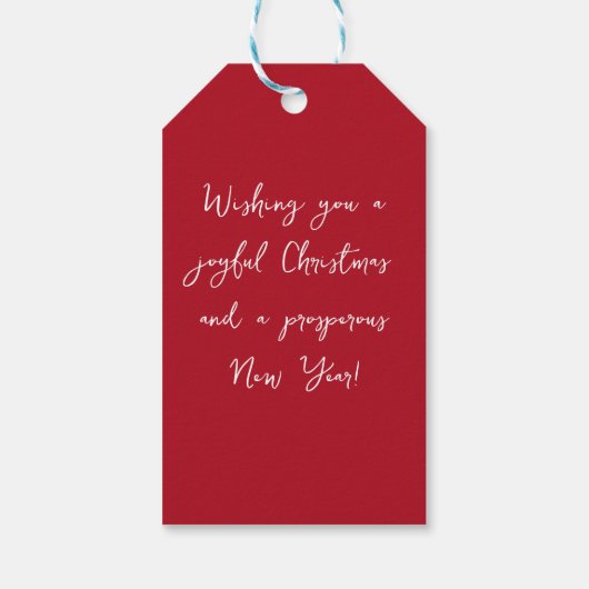 Eine Weihnachtsfeier für jemanden süß-farbig Geschenkanhänger (Rückseite)