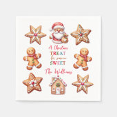 Eine Weihnachtsfeier für jemanden süß-farbig Serviette (Vorderseite)