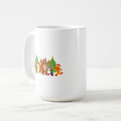 Eine Weihnachtsfiguren-Crew Kaffeetasse (Vorderseite Links)