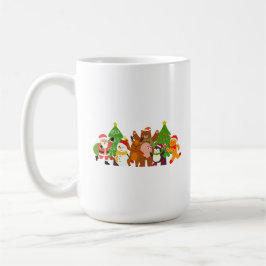 Eine Weihnachtsfiguren-Crew Kaffeetasse