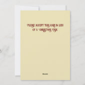 Eine Weihnachtsfisch-Ersatzflasche Feiertagskarte (Rückseite)