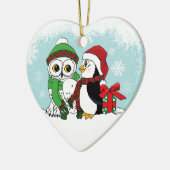 Eine Weihnachtsfreundschaft Keramik Ornament (Links)