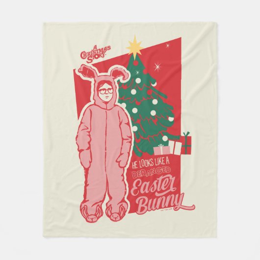 Eine Weihnachtsgeschichte | Deranged Oaster Bunny Fleecedecke (Vorderseite)