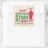 Eine Weihnachtsgeschichte | Er sieht aus wie ein r Quadratischer Aufkleber (Tasche)