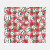 Eine Weihnachtsgeschichte | Kariertes Muster für R Fleecedecke (Vorderseite (Horizontal))