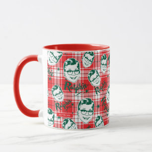 Eine Weihnachtsgeschichte Kariertes Muster für R Tasse