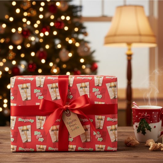 Eine Weihnachtsgeschichte | Lampenmuster Geschenkpapier Set